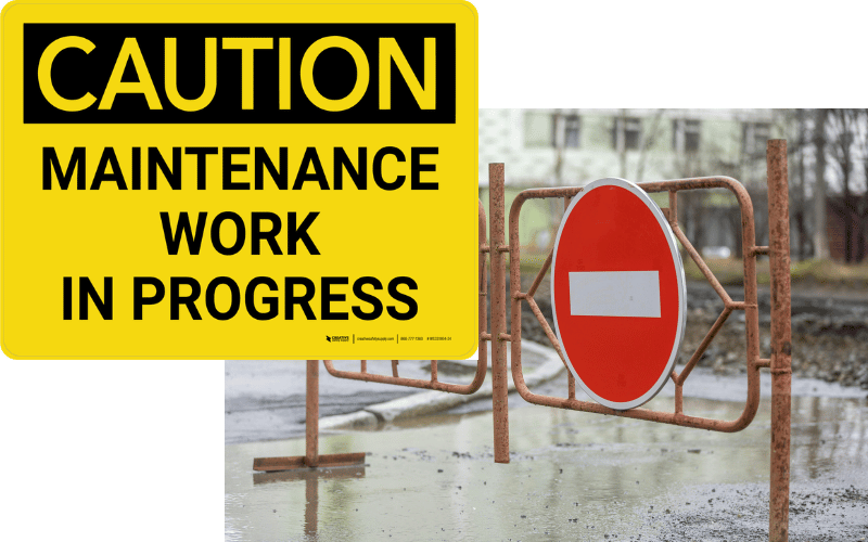 Maintenance and inspection signs - Playground Equipment Signs