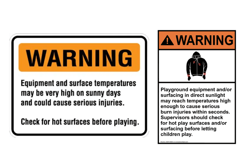 Warning Signs - Playground Equipment Signs