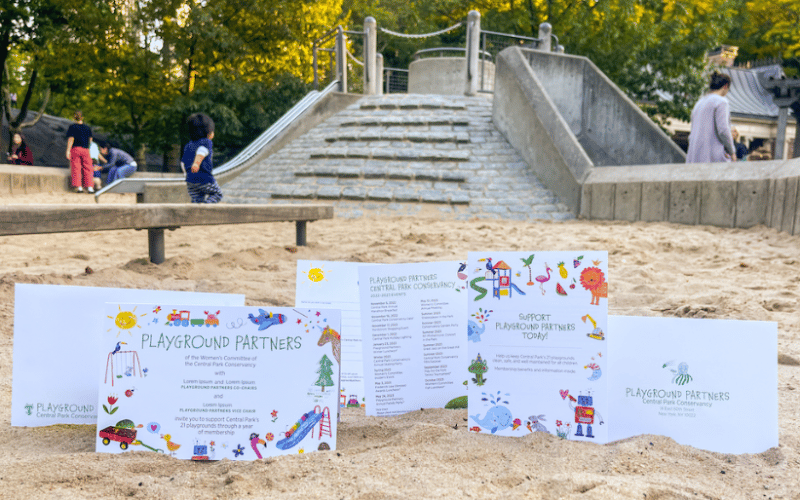 a playground symbols in Central Park, New York City