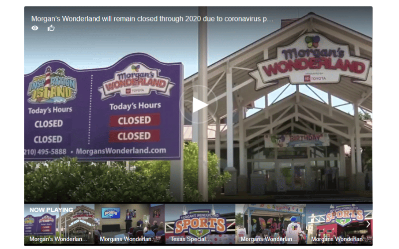 signage at Morgan’s Wonderland playground in San Antonio, Texas