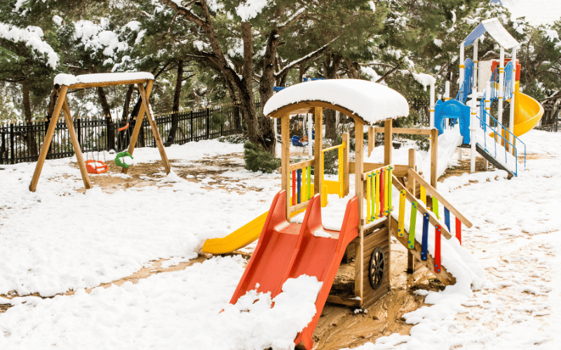 Winter Outdoor Playground Safety Inspection