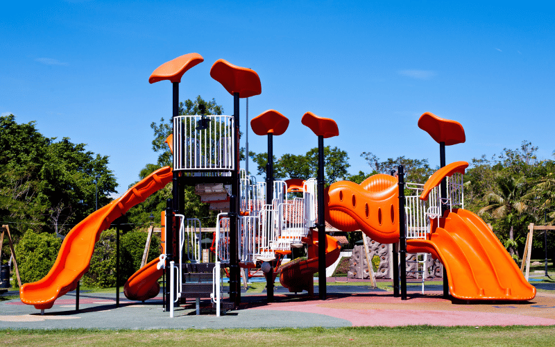 A playground featuring diverse gaming elements