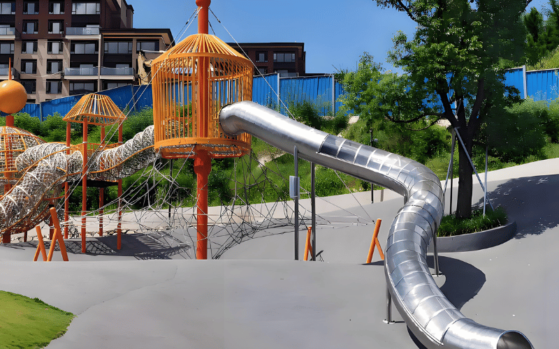Stainless Steel Playground Slide - Aesthetic and Design Flexibility
