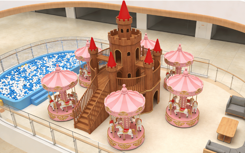 Castle themed shopping mall playground Castle themed shopping mall playground