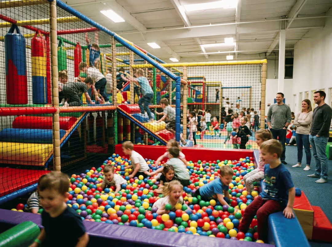 Children playing in a commercial indoor playground