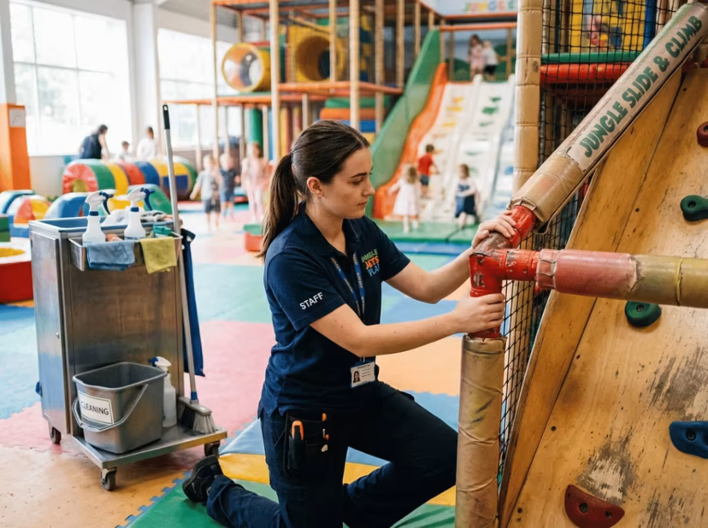 Routine soft play safety check Routine soft play safety check