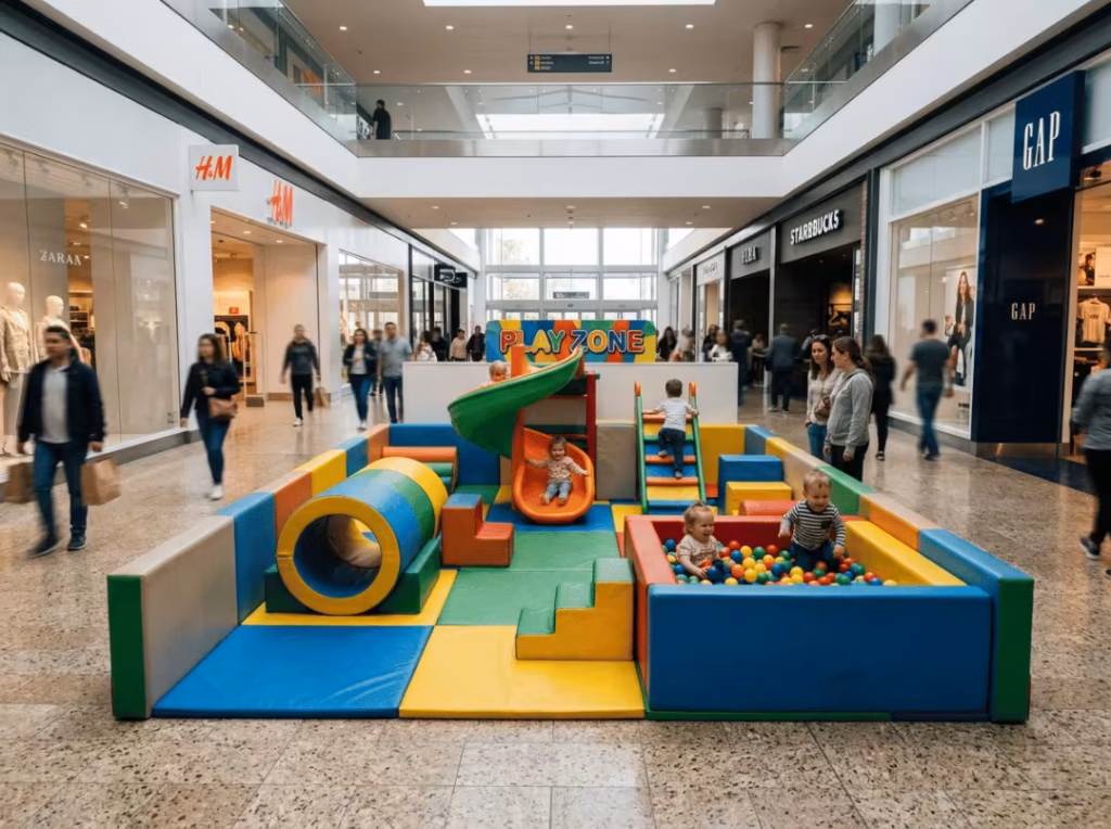 Soft play area inside a mall Soft play area inside a mall