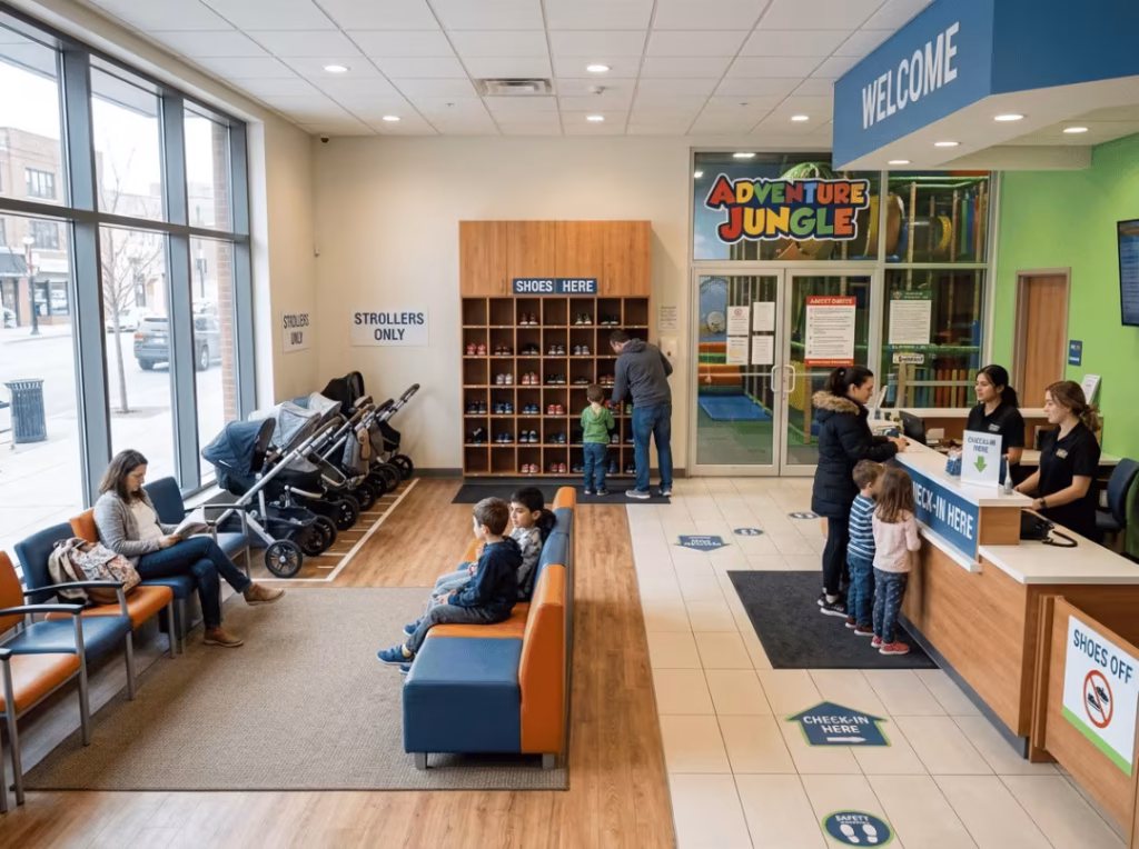 Indoor playground lobby Indoor playground lobby