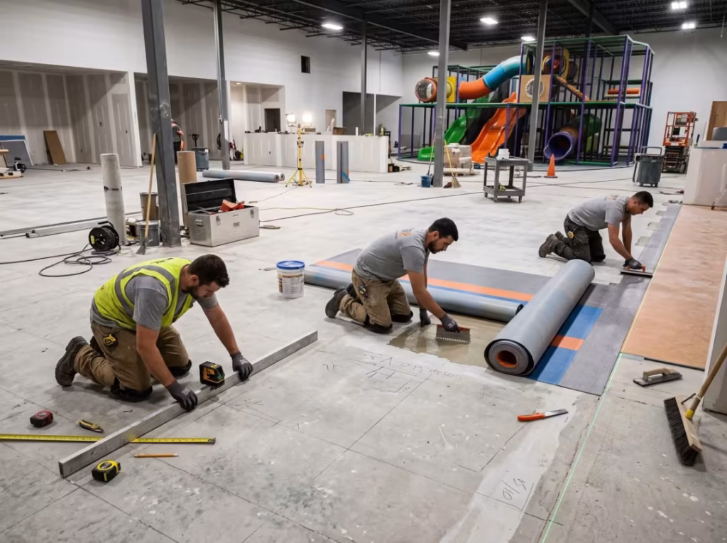 indoor playground flooring installation indoor playground flooring installation