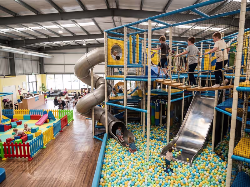 Commercial indoor play center with slides and ball pit Commercial indoor play center with slides and ball pit