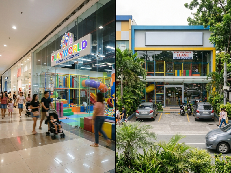Mall based vs. standalone indoor playground locations Mall based vs. standalone indoor playground locations